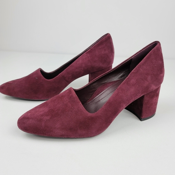 Nurture shoes maroon suede block heel Pumps size 9 - Picture 8 of 9